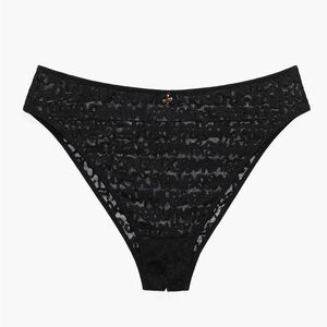 NWT Savage X Fenty TAGGED BY SAVAGE CROTCHLESS BIKINI Black Caviar sexy 1X